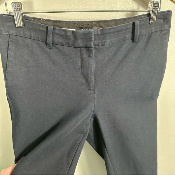 Ann Taylor Curvy Fit Classic Dark Navy Trousers Size 4 Tall Professional Career - Picture 4 of 15
